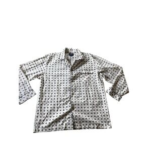 Stafford Mens Pajama Shirt XL Geometric Medallion Print Sleepwear Top